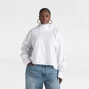 KBB by KAHLANA Women's 'The Hi-Low Blouse' - White XXL